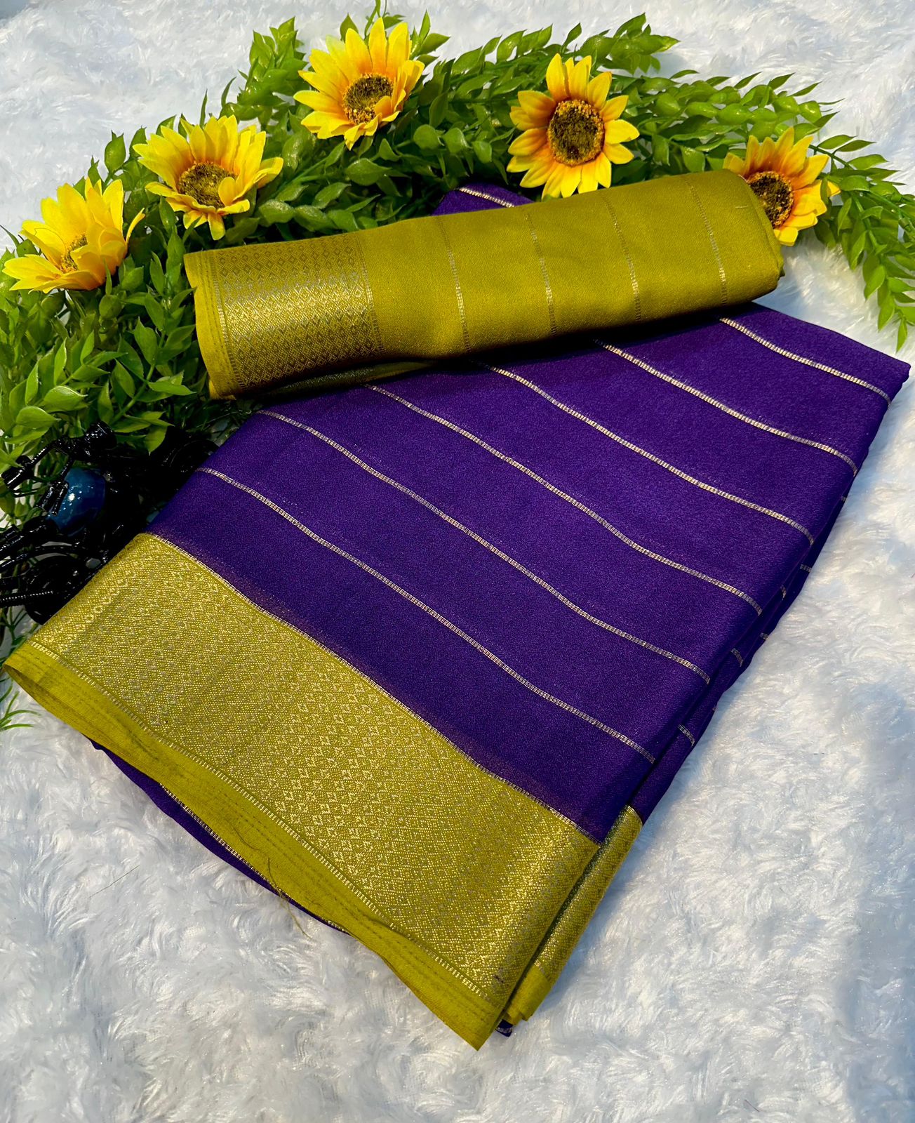 Mysore Crepe Soft Silk Saree