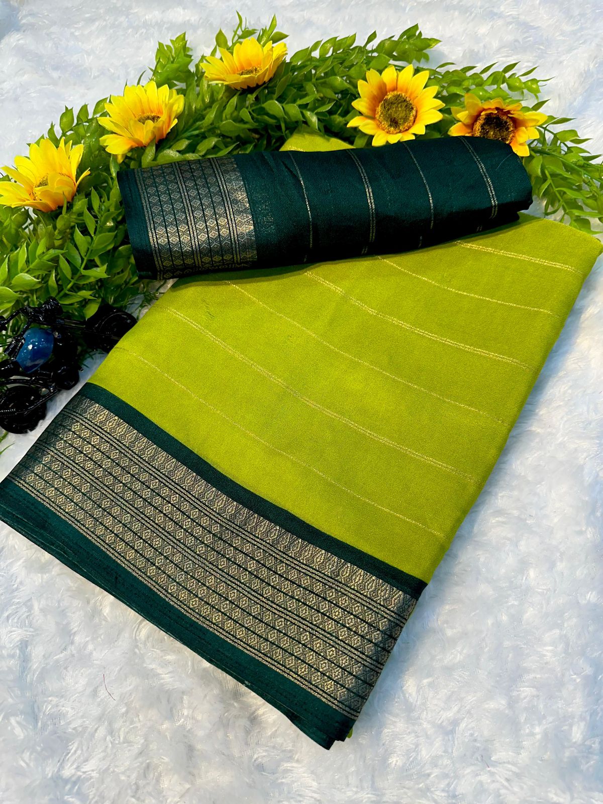 Mysore Crepe Soft Silk Saree