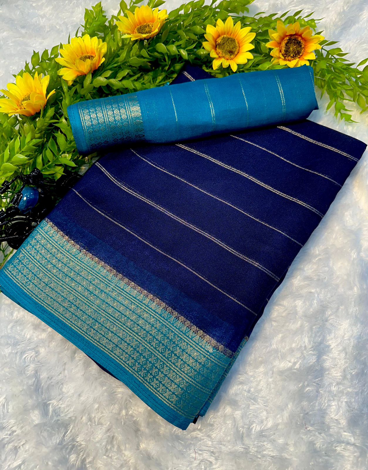 Mysore Crepe Soft Silk Saree