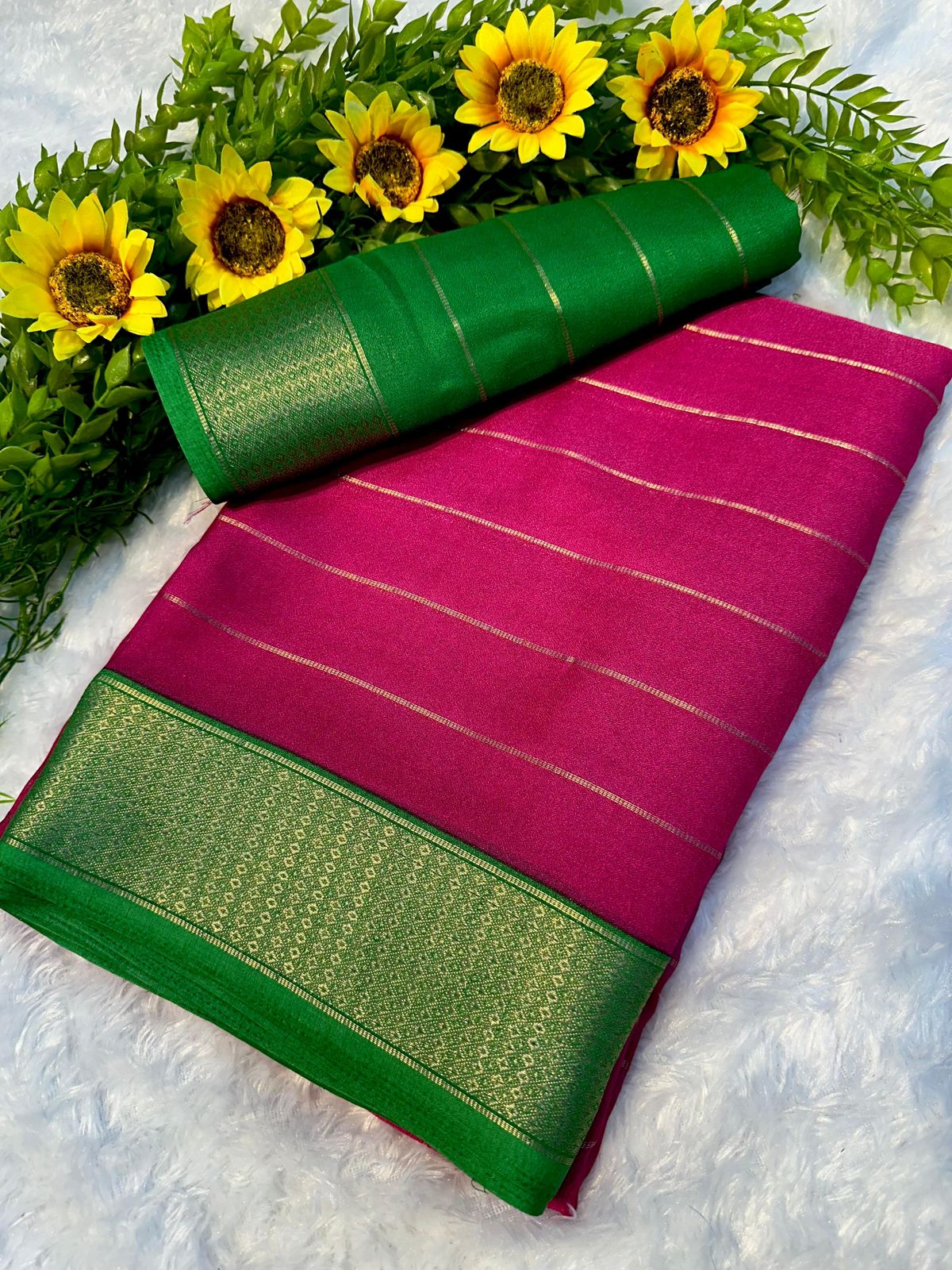 Mysore Crepe Soft Silk Saree