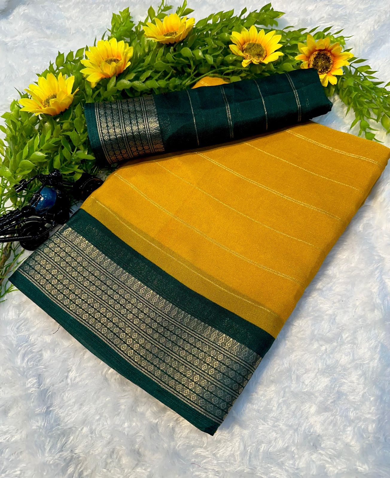 Mysore Crepe Soft Silk Saree