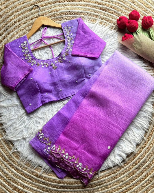 Candy Crush Tissue Saree