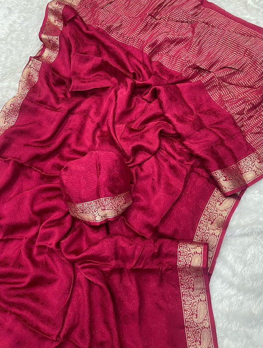Chinon Silk Saree