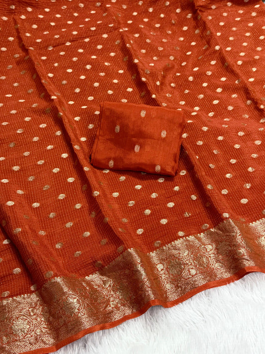 Viscose Chinon Saree