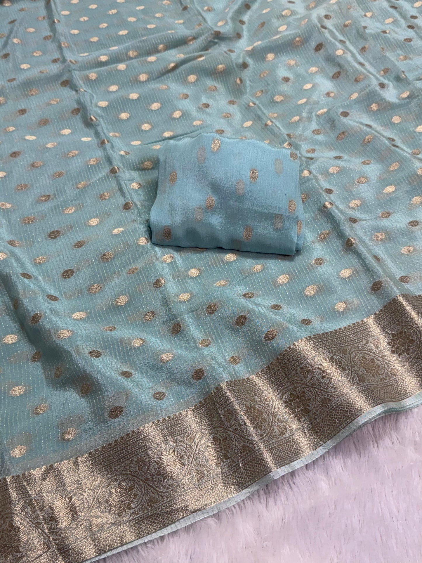 Viscose Chinon Saree