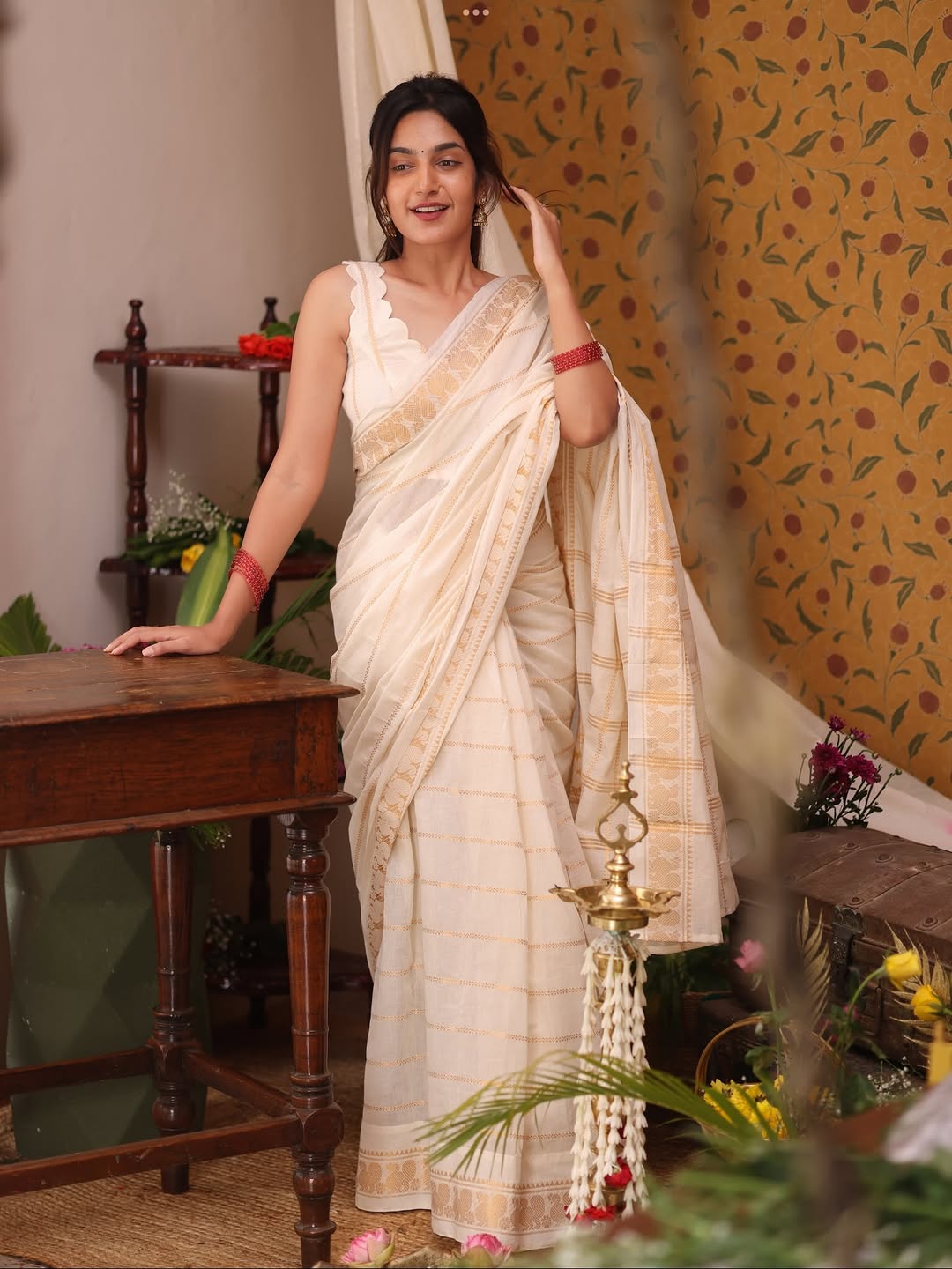 Velthari Sungudi Cotton Saree
