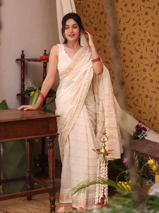 Velthari Sungudi Cotton Saree