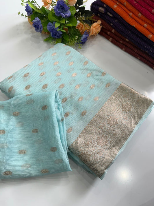 Viscose Chinon Saree