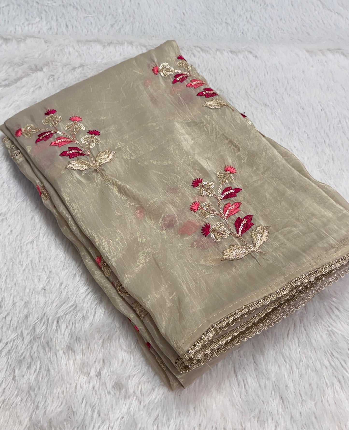 Paper Crushed Saree