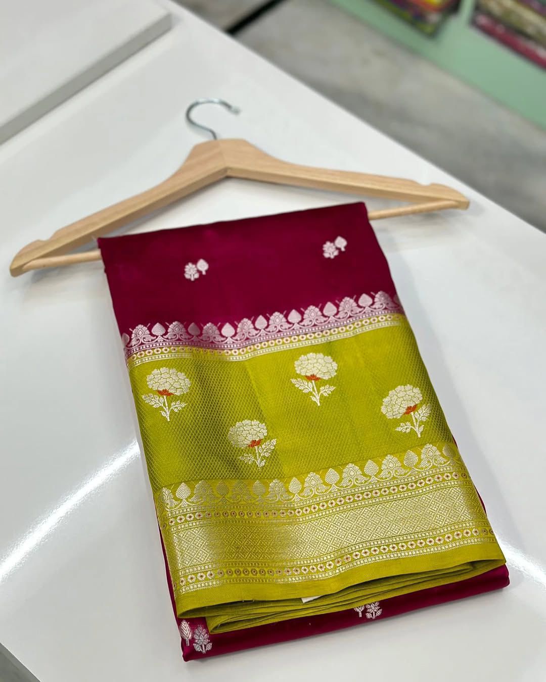 Banarasi Handloom Raw Mango Silk Saree