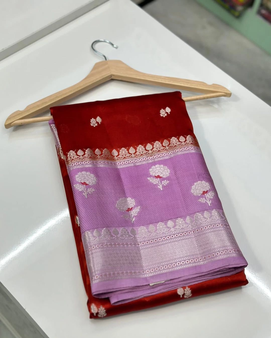 Banarasi Handloom Raw Mango Silk Saree