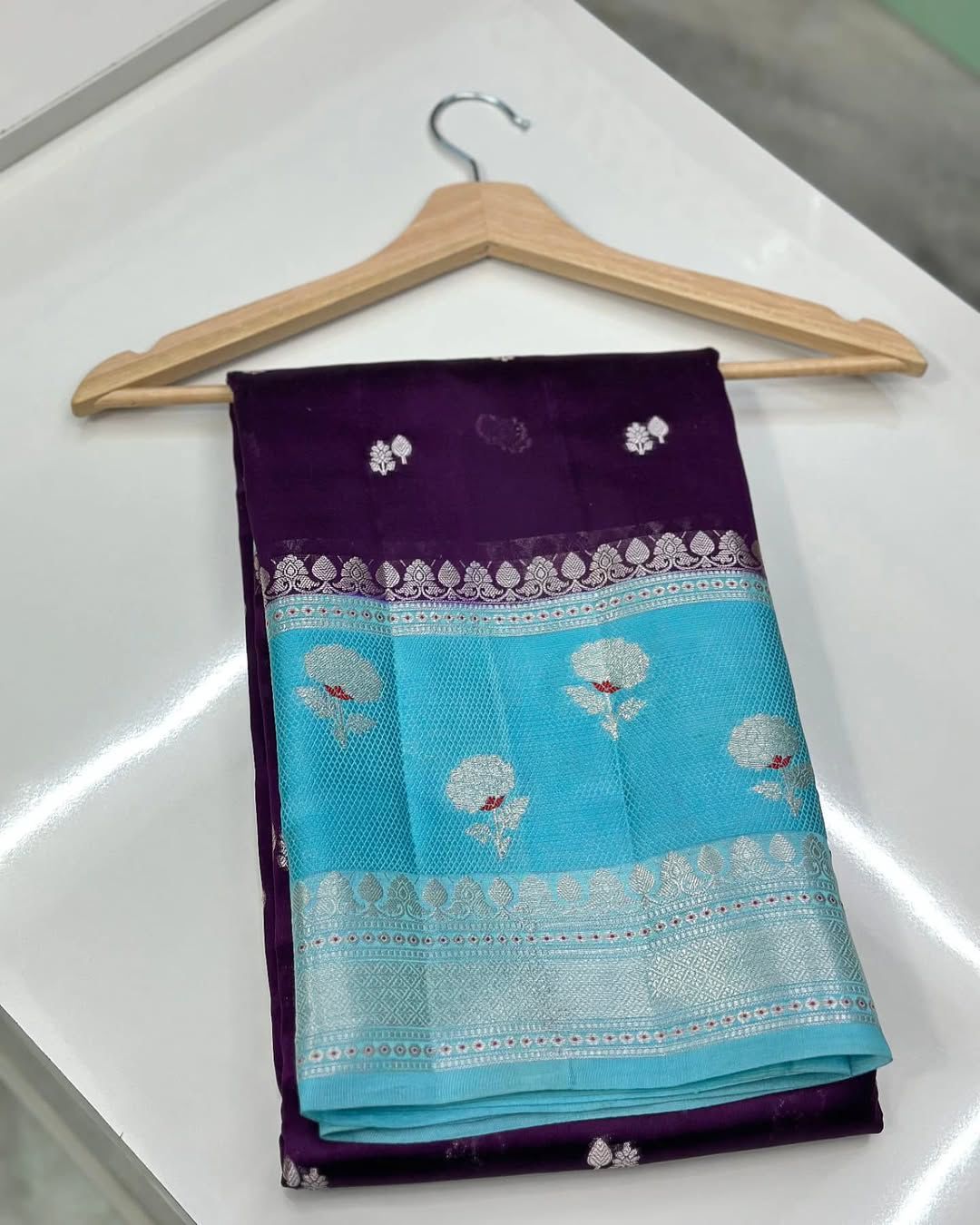 Banarasi Handloom Raw Mango Silk Saree