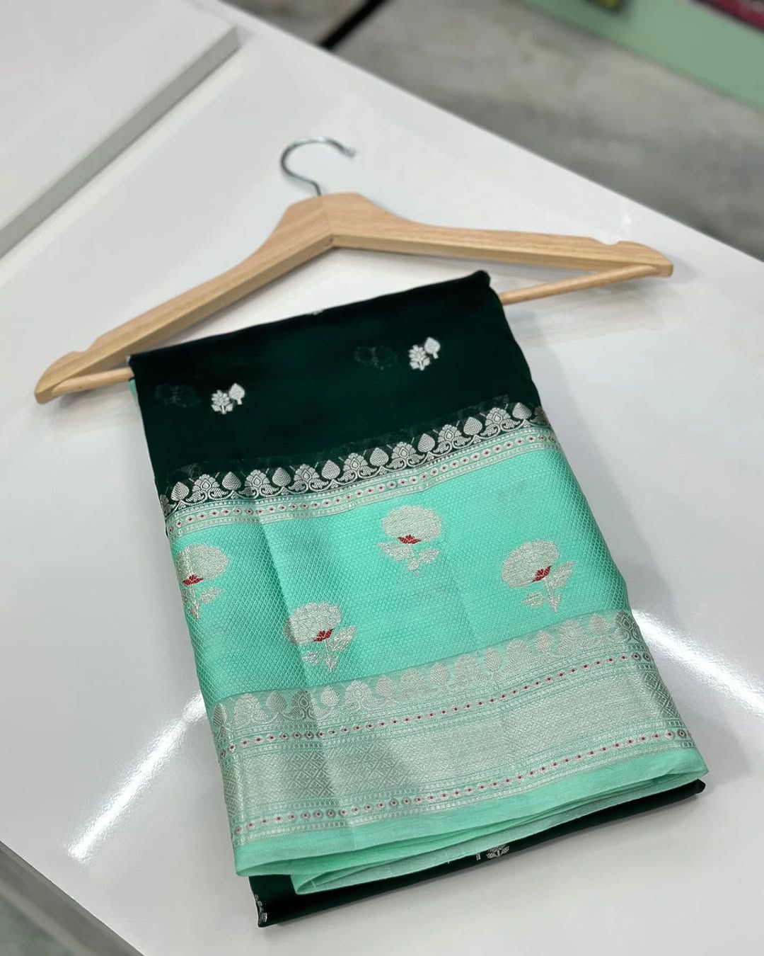 Banarasi Handloom Raw Mango Silk Saree