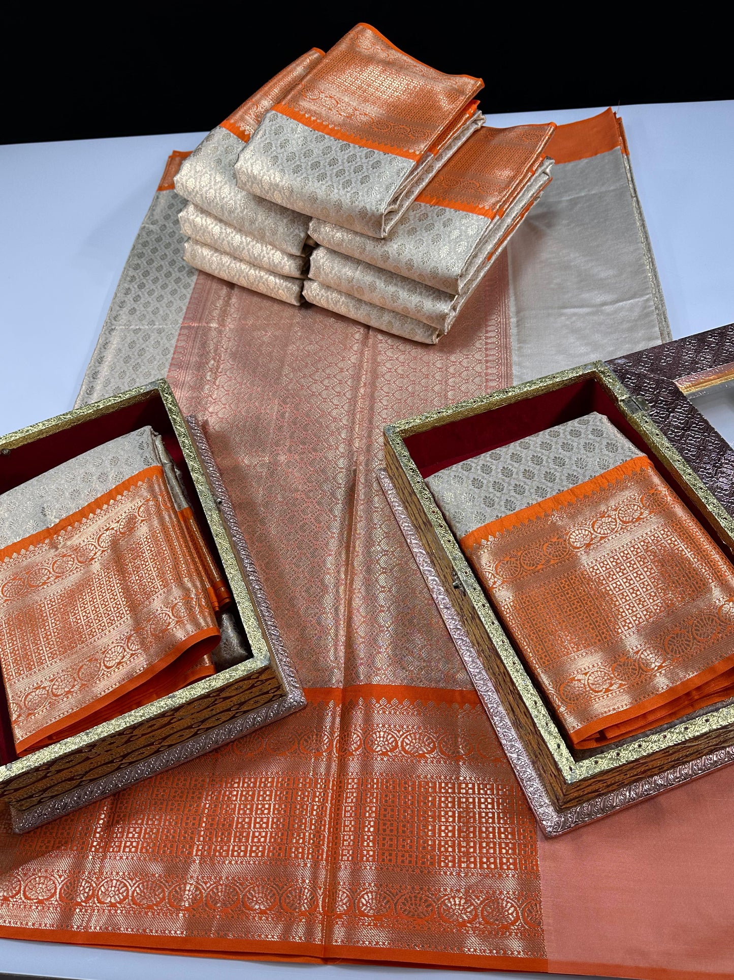 Semi Kanchi Tissue Saree