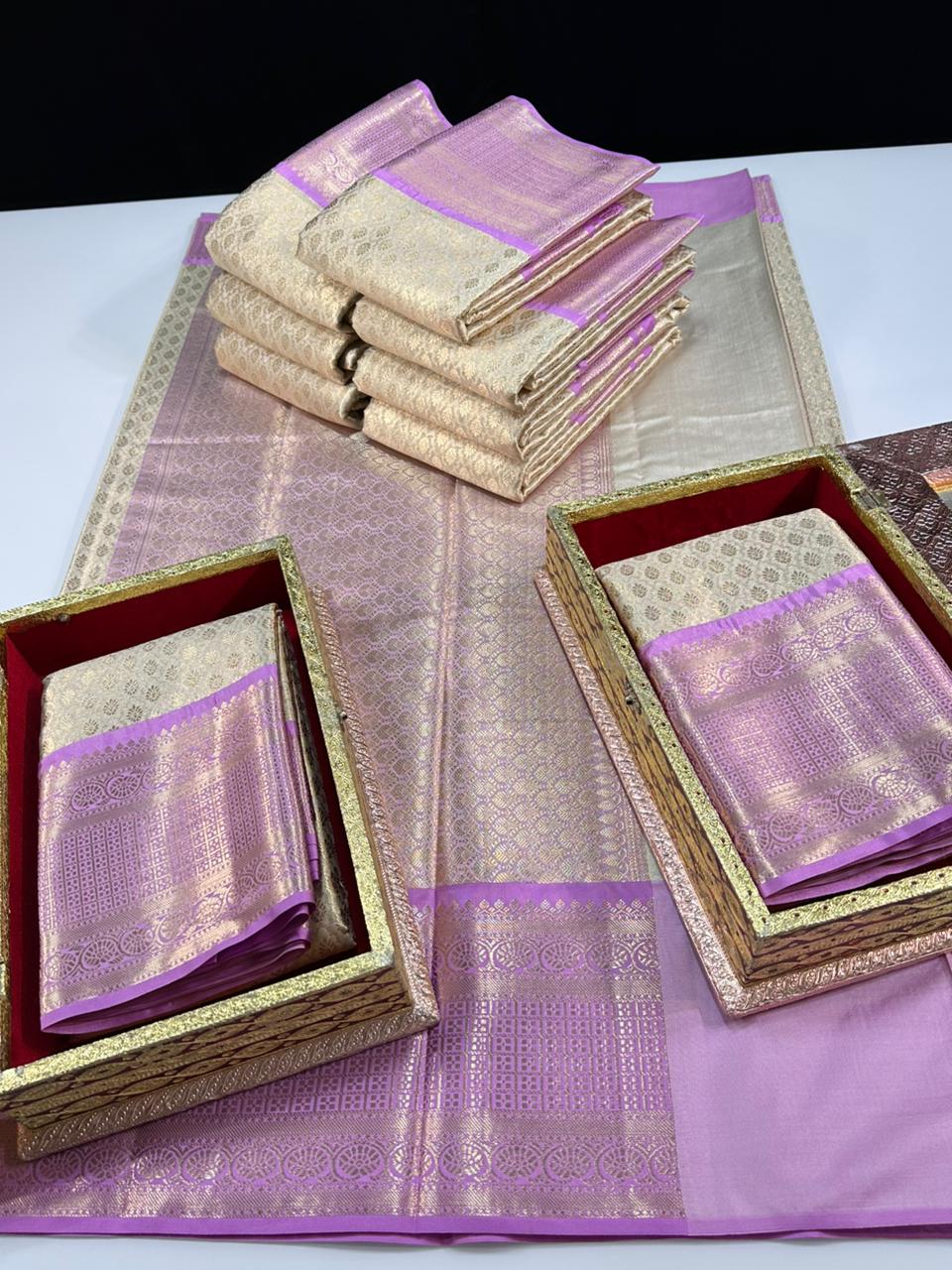 Semi Kanchi Tissue Saree