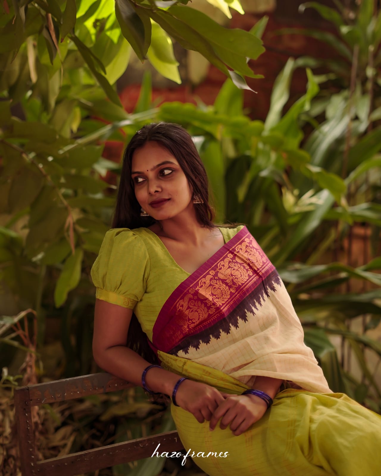 Sungudi Zari Kattam Cotton Saree