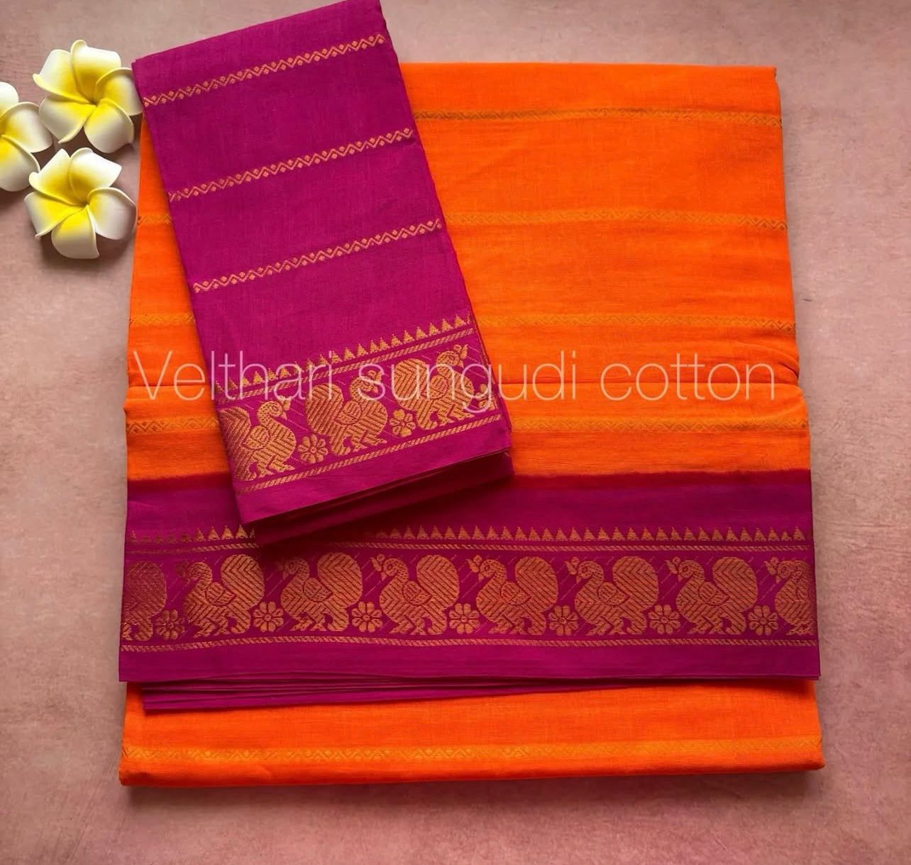 Velthari Sungudi Cotton Saree