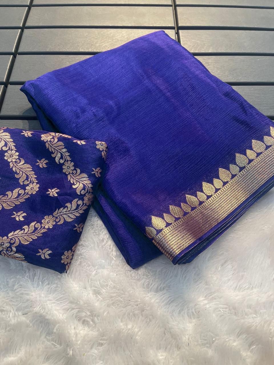 Viscose Chiffon Saree