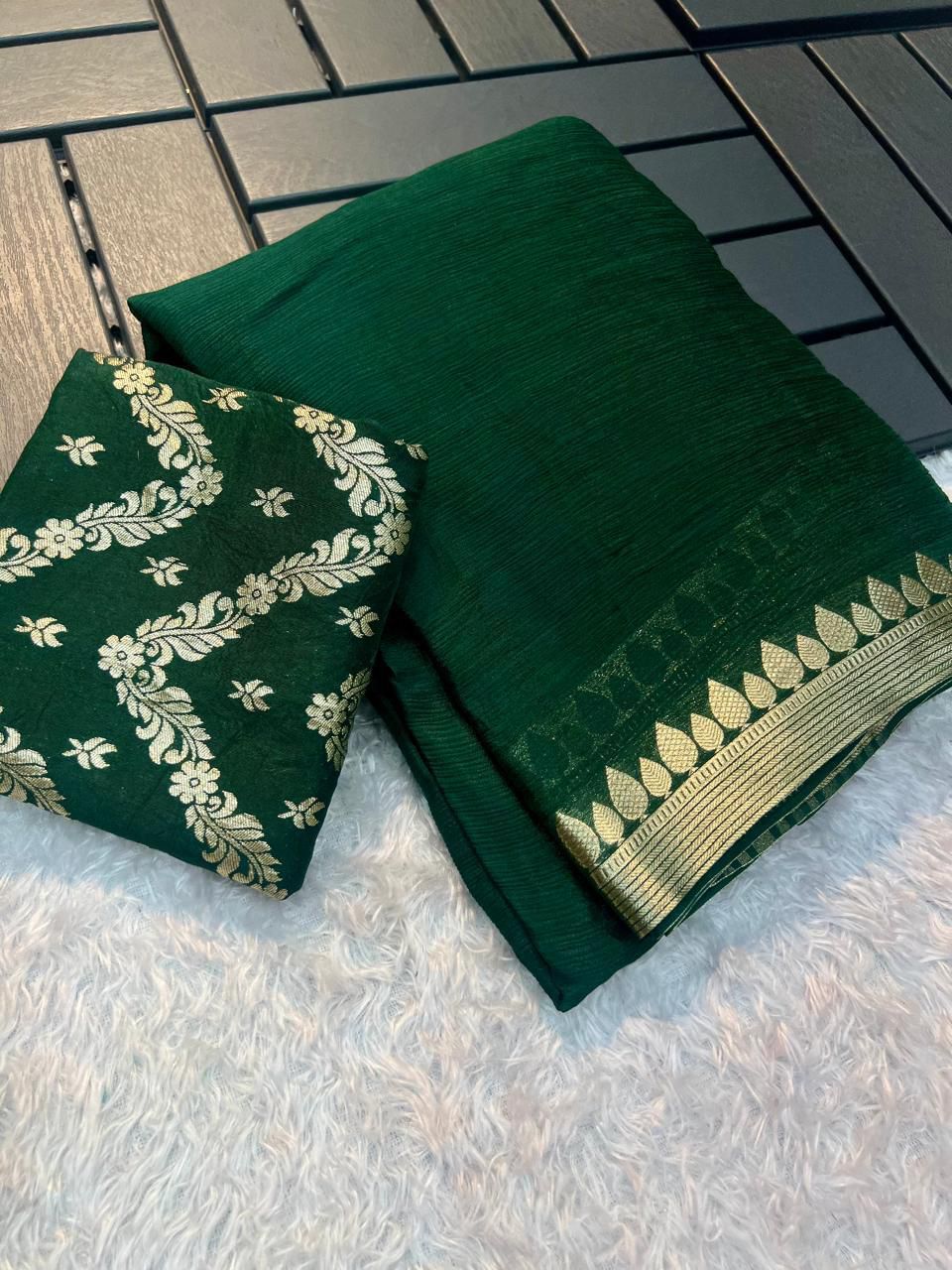 Viscose Chiffon Saree