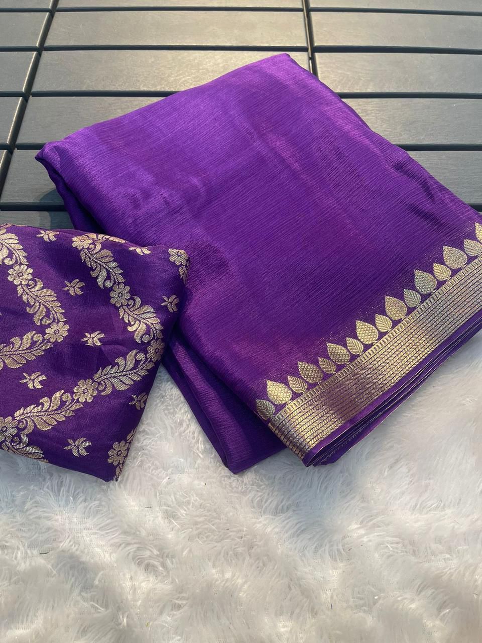 Viscose Chiffon Saree