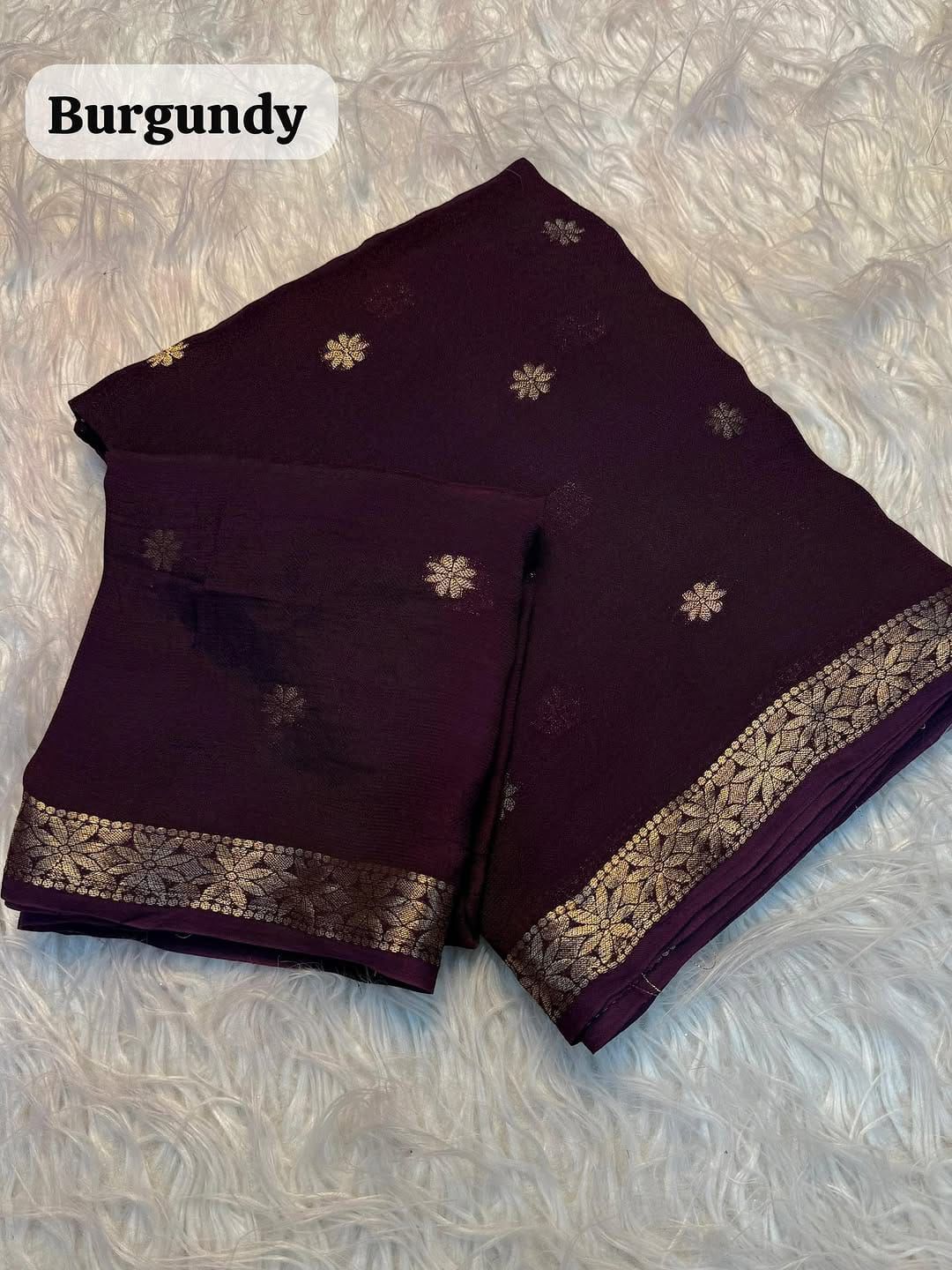 Viscose Crepe Silk Saree