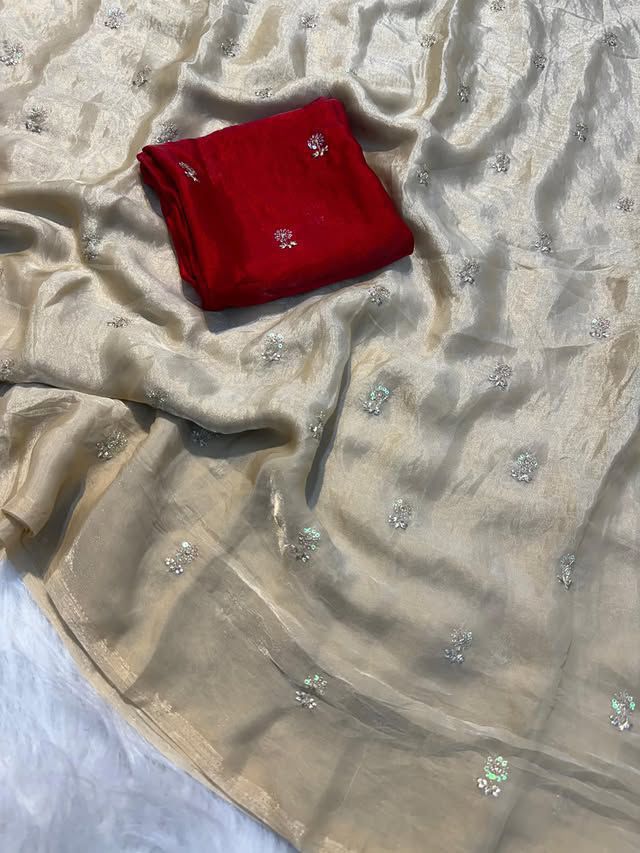 Butti Space Silk Saree
