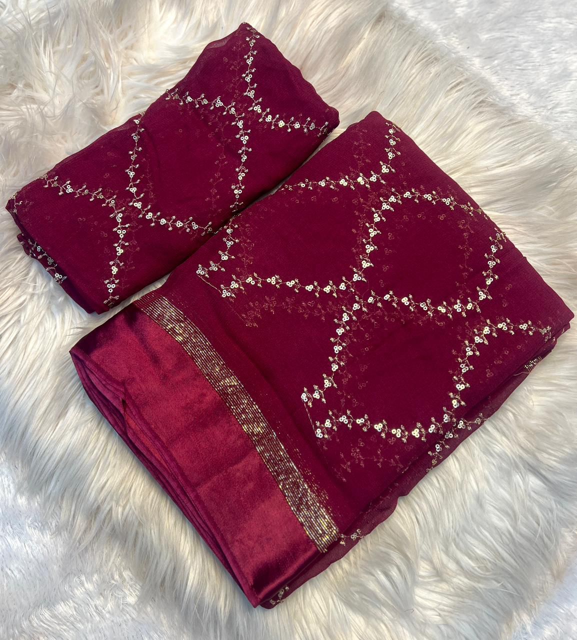 Viscose Georgette Saree