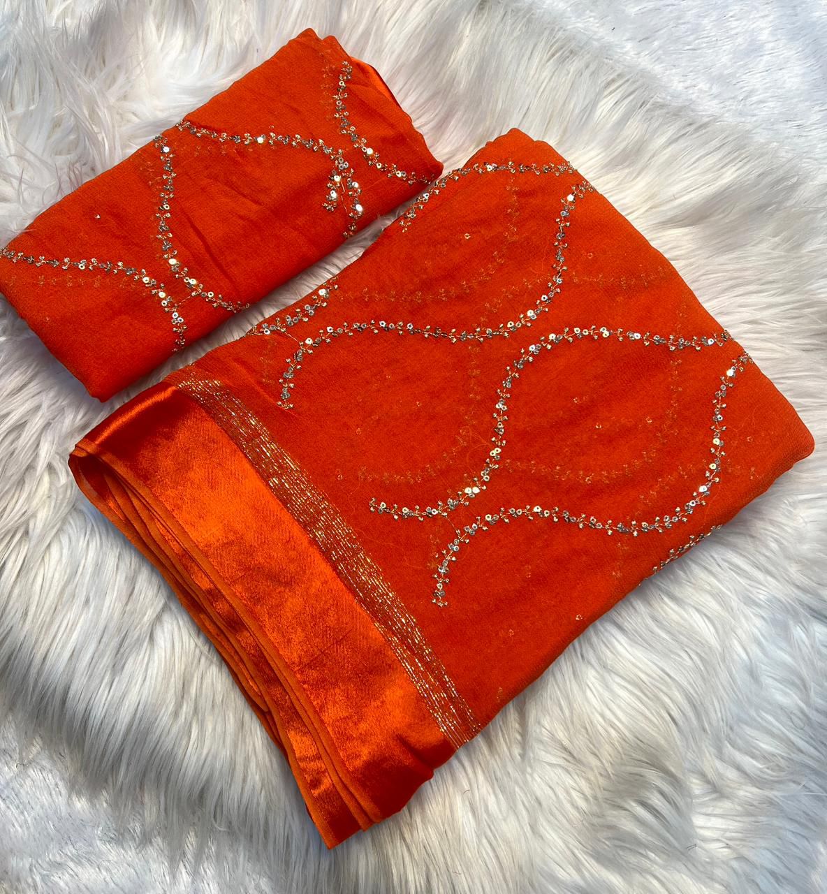 Viscose Georgette Saree