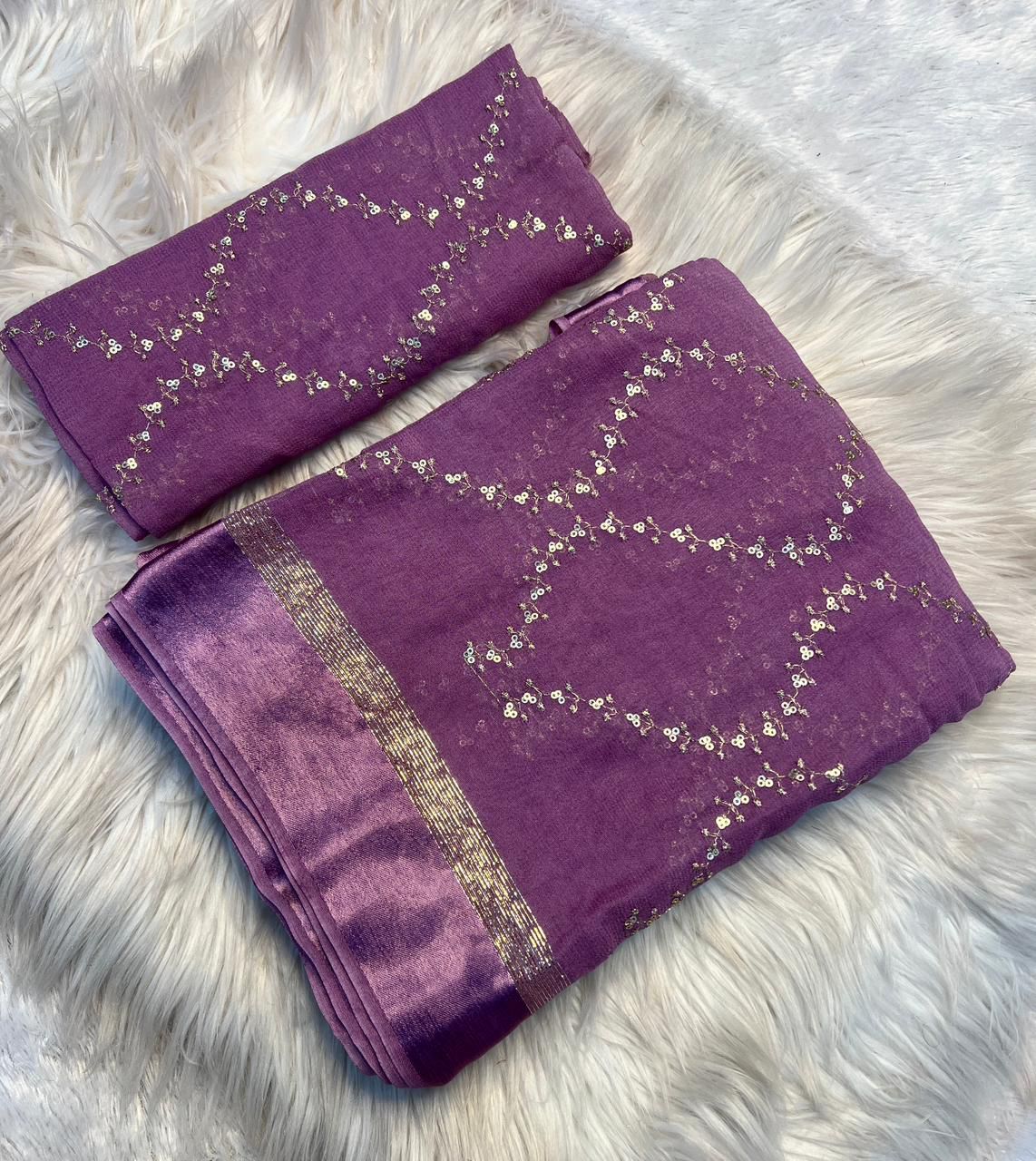 Viscose Georgette Saree