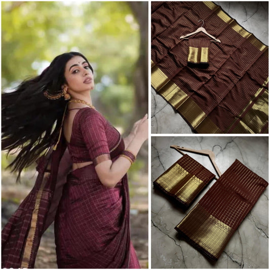Banarasi Semi Soft Zari Silk Saree