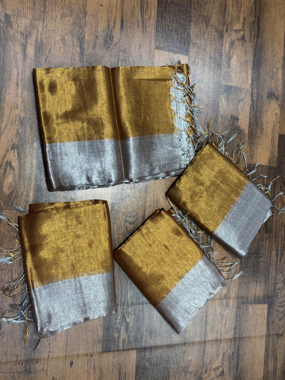 Half Tissue Cotton Saree