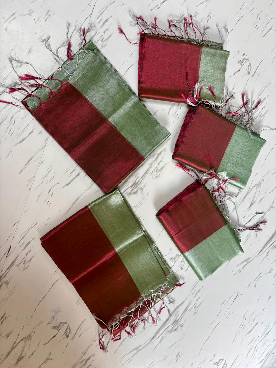 Half Tissue Cotton Saree