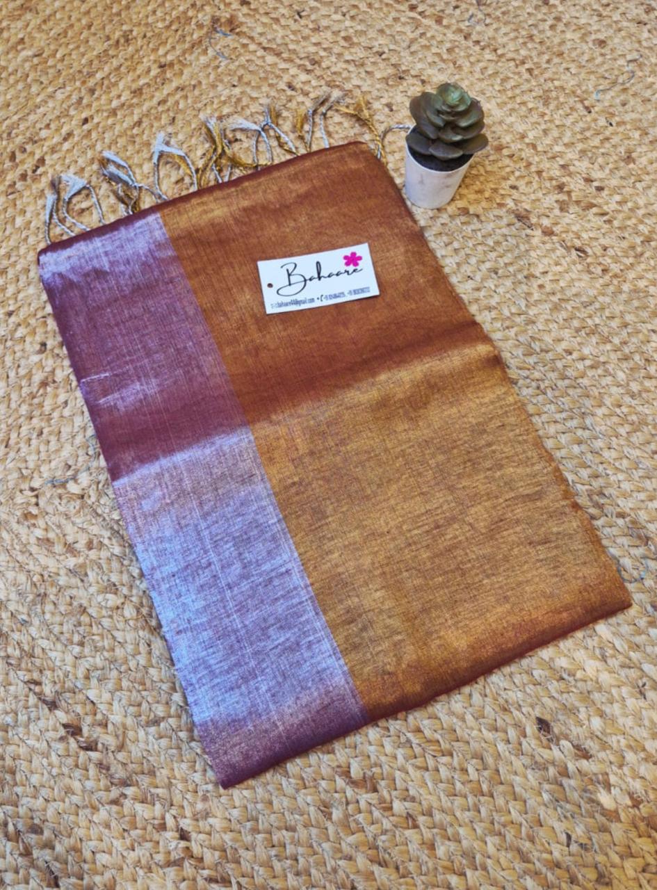 Half Tissue Cotton Saree