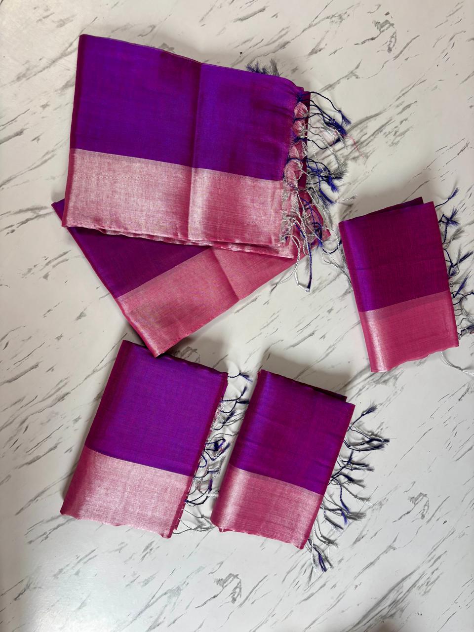 Half Tissue Cotton Saree