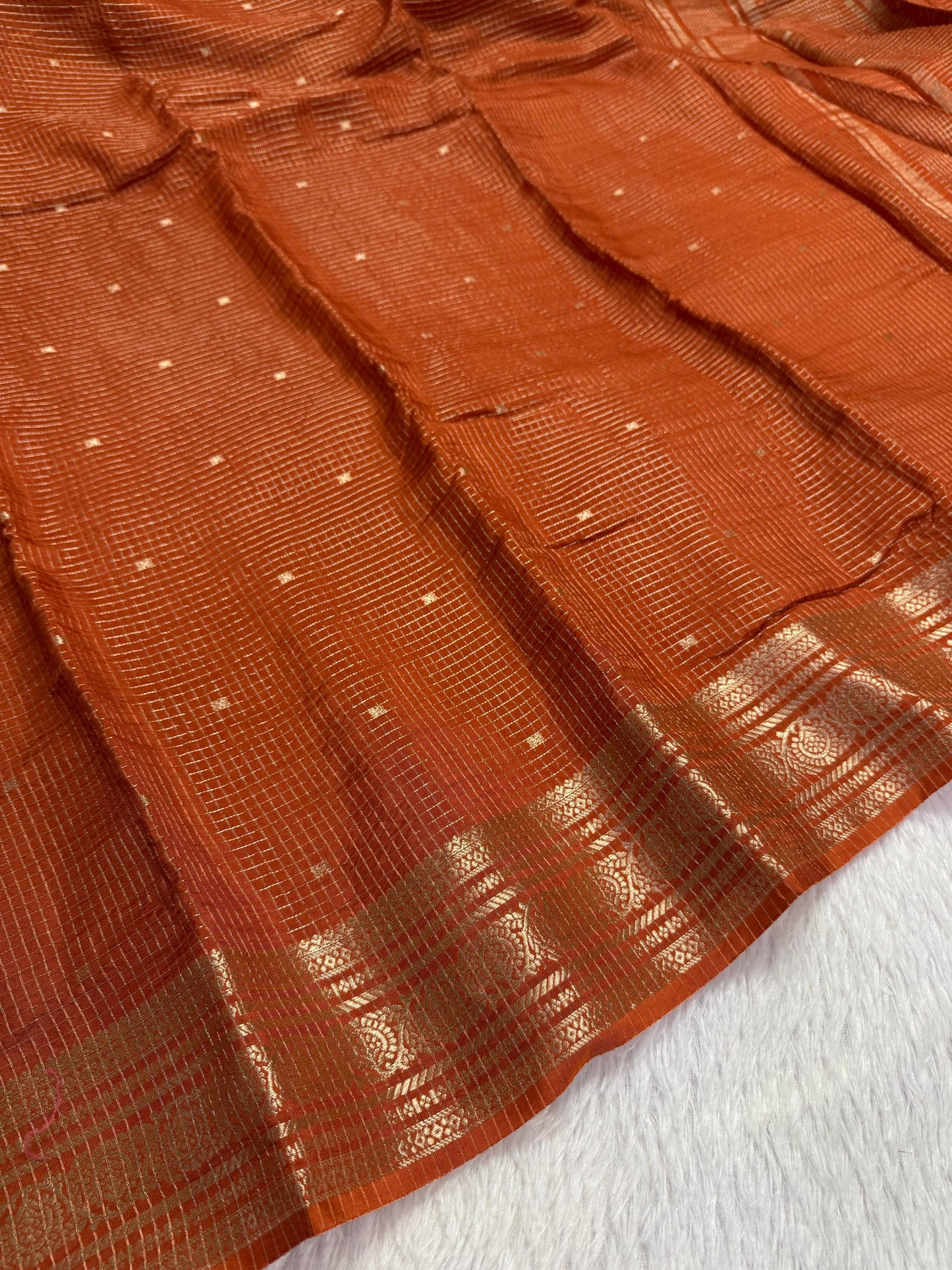Viscose Russian Chex Saree