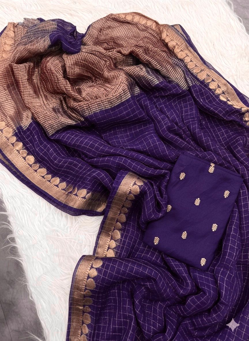 Viscose Georgette Chex Saree