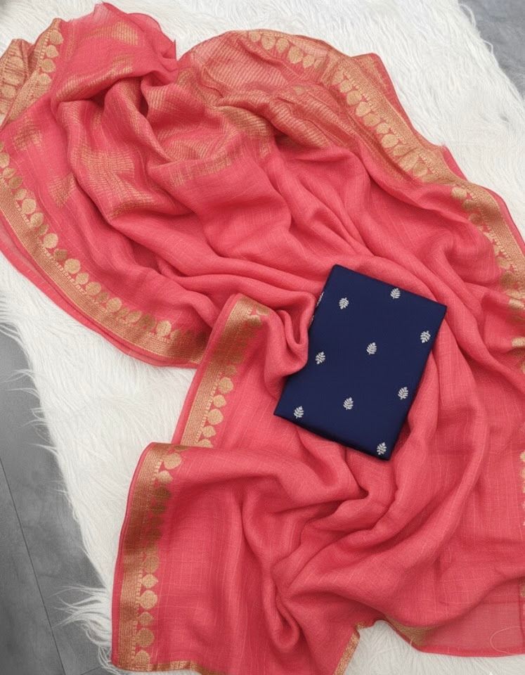 Viscose Georgette Chex Saree