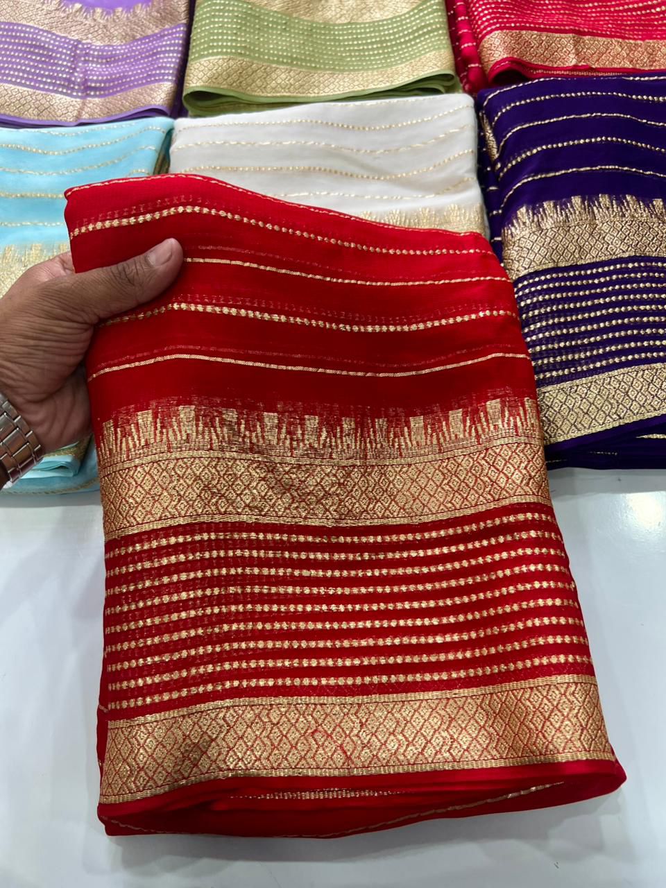 Viscose Georgette Zari lining
