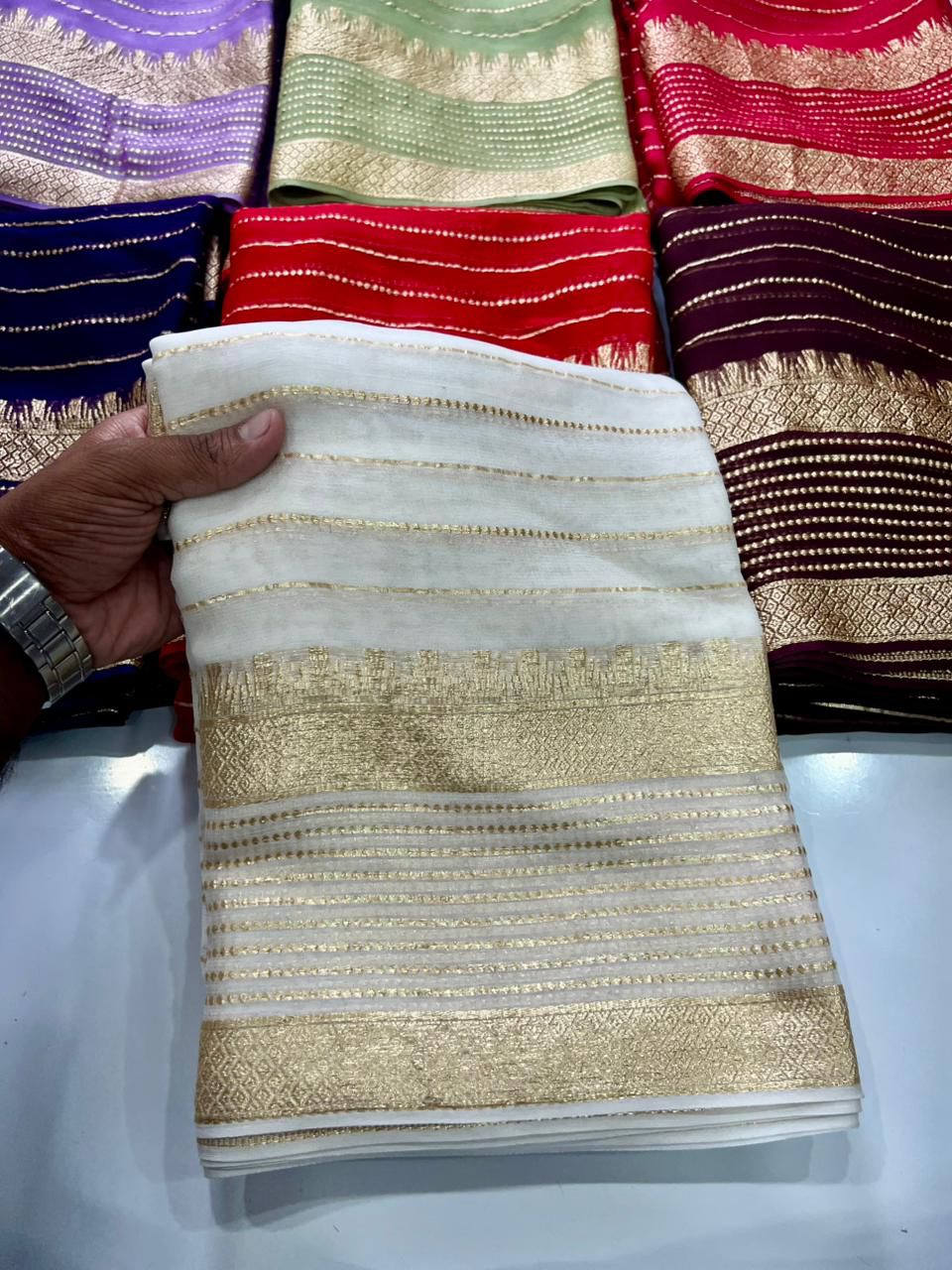 Viscose Georgette Zari lining