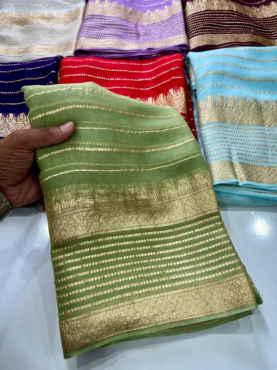 Viscose Georgette Zari lining