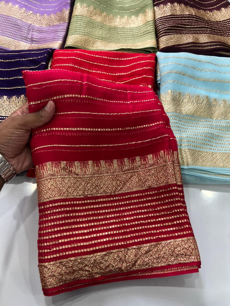 Viscose Georgette Zari lining