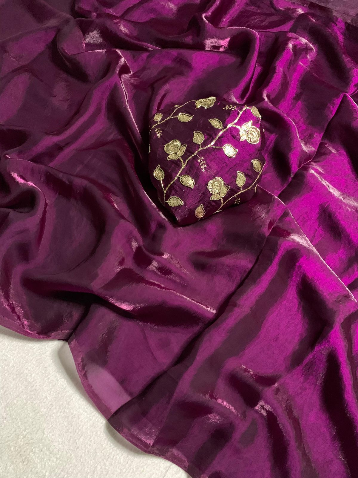 Space Silk Saree(Two Tone)