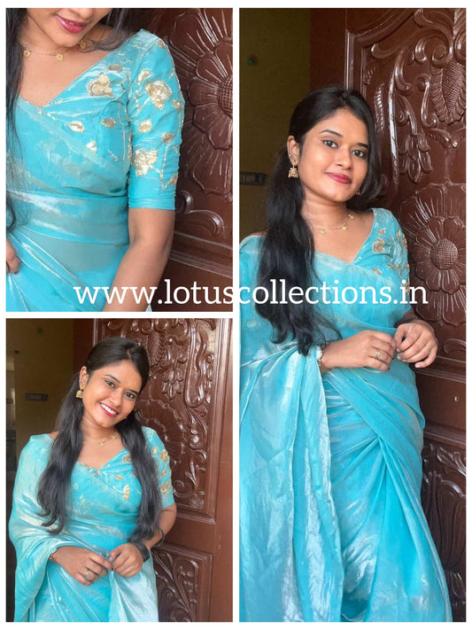 Space Silk Saree(Two Tone)