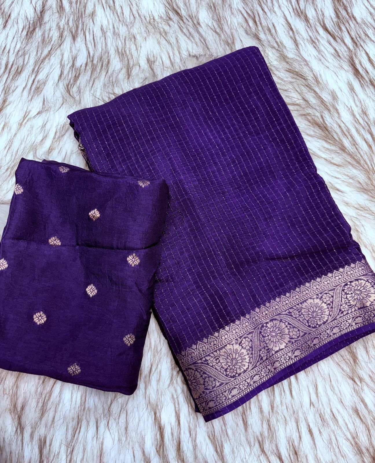 Viscose Chinon Silk Saree