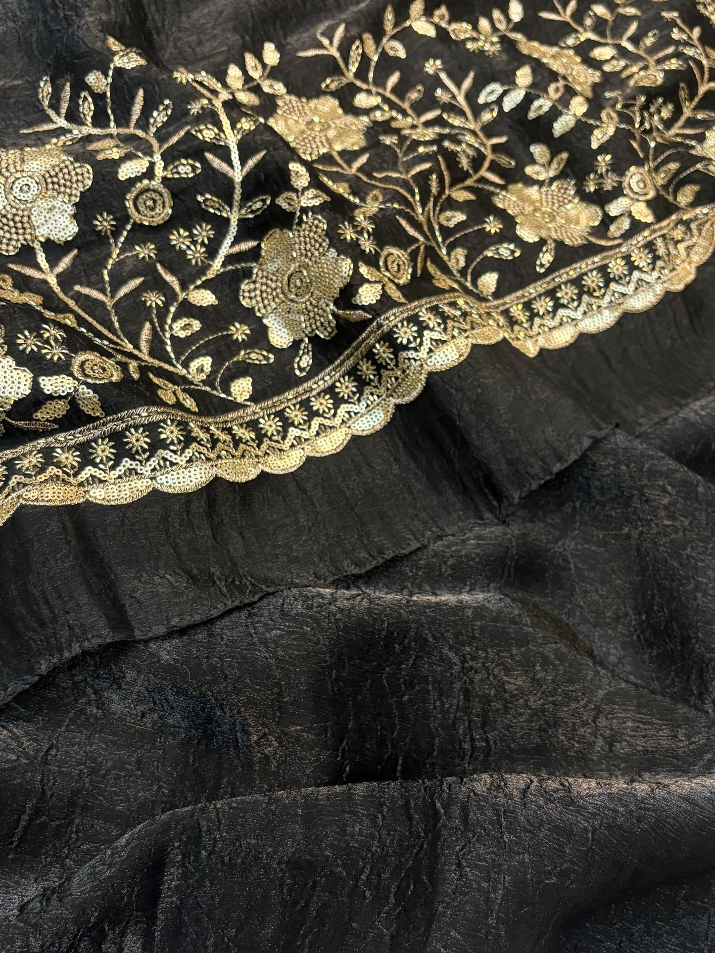 Fancy Crush Salsa Saree