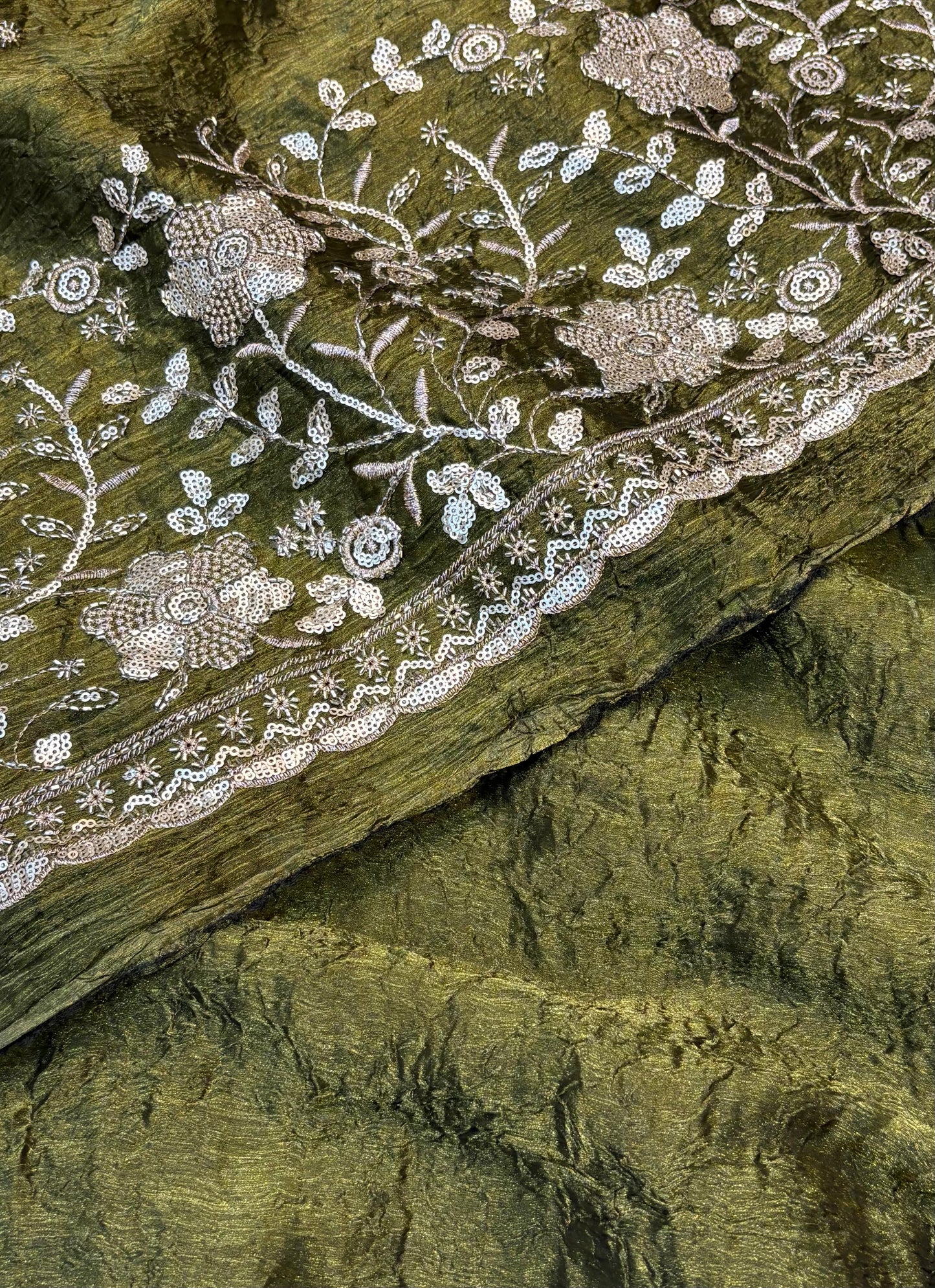 Fancy Crush Salsa Saree
