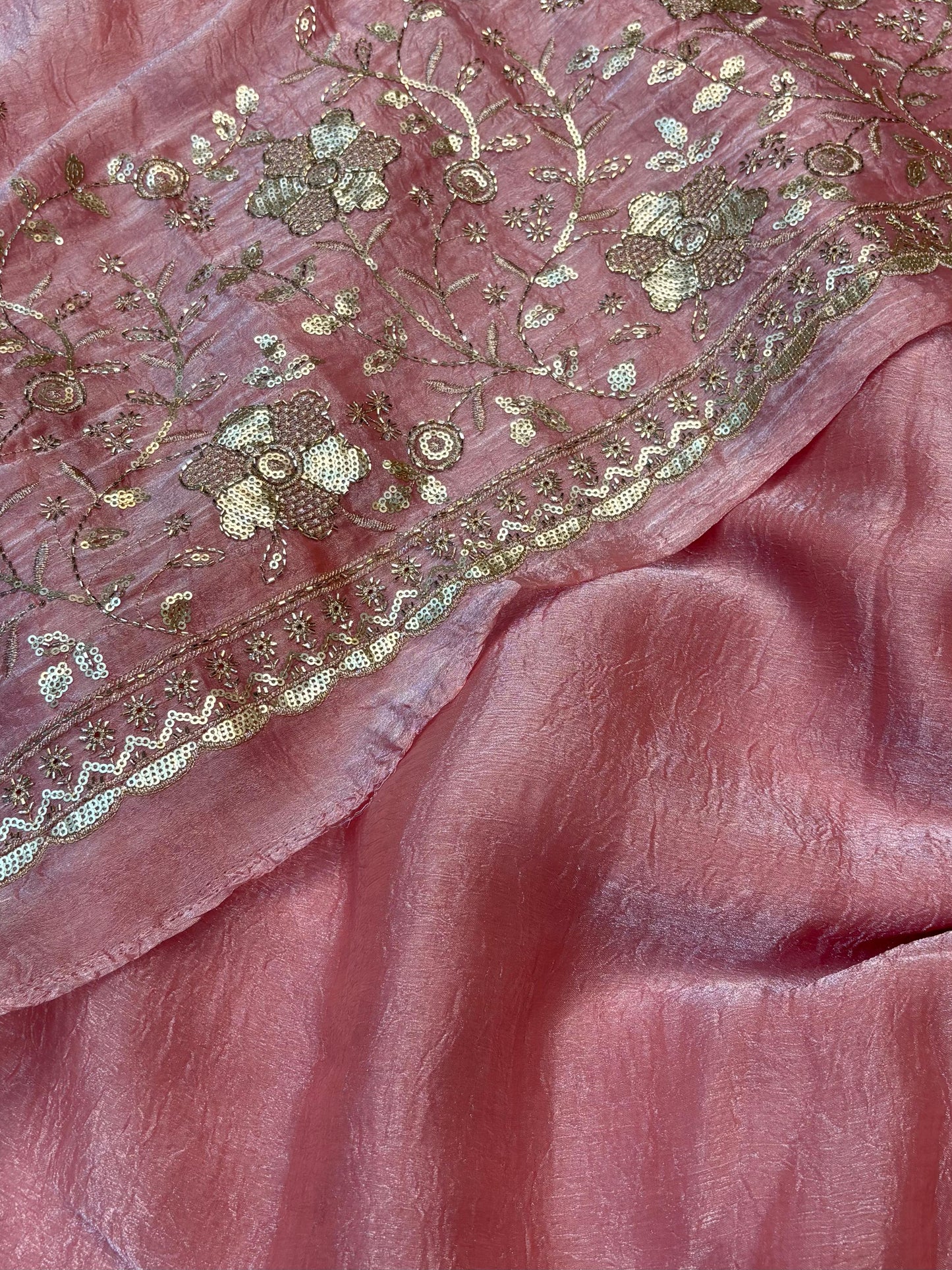 Fancy Crush Salsa Saree
