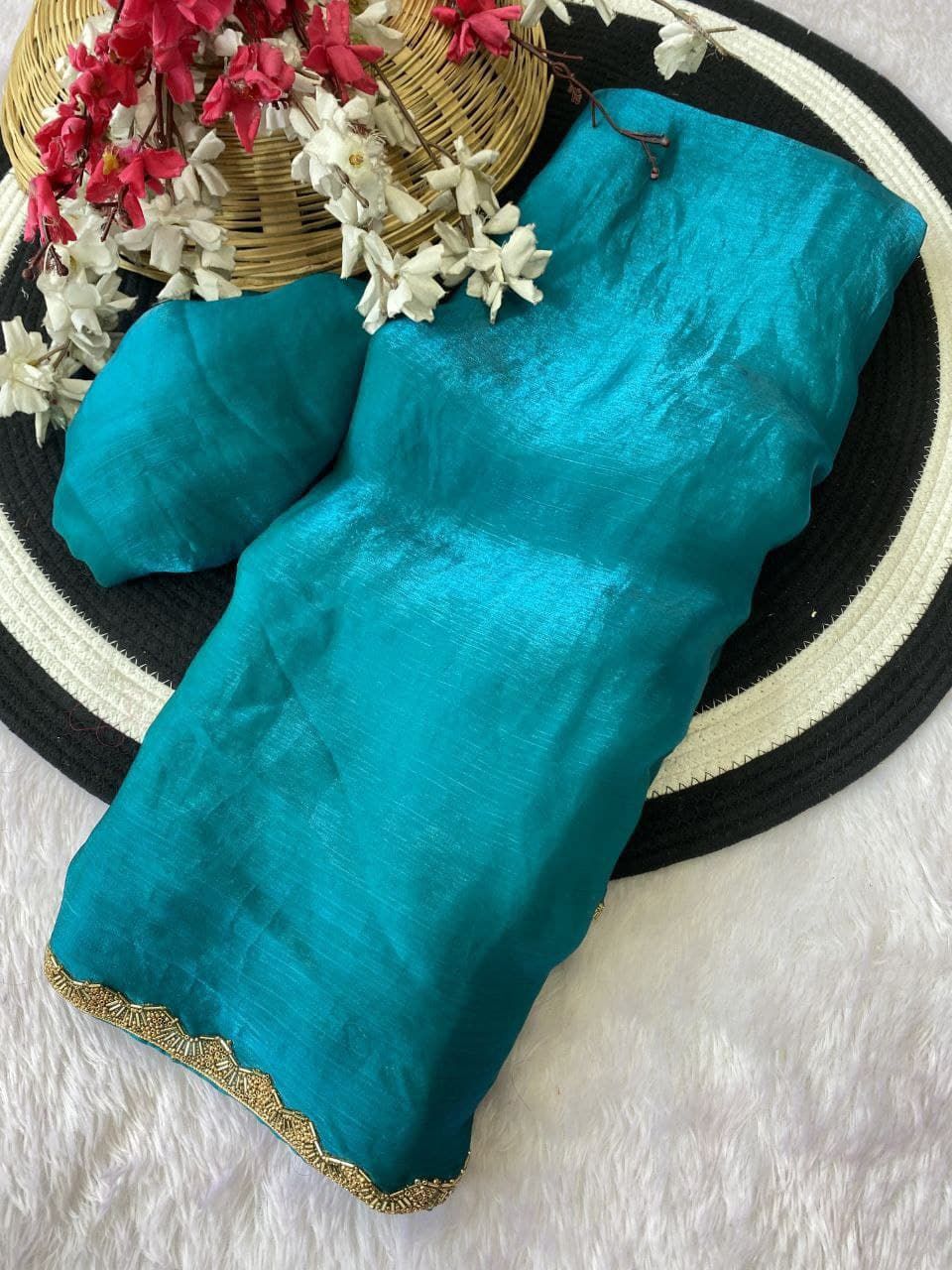 Party wear Metallic Silk Saree