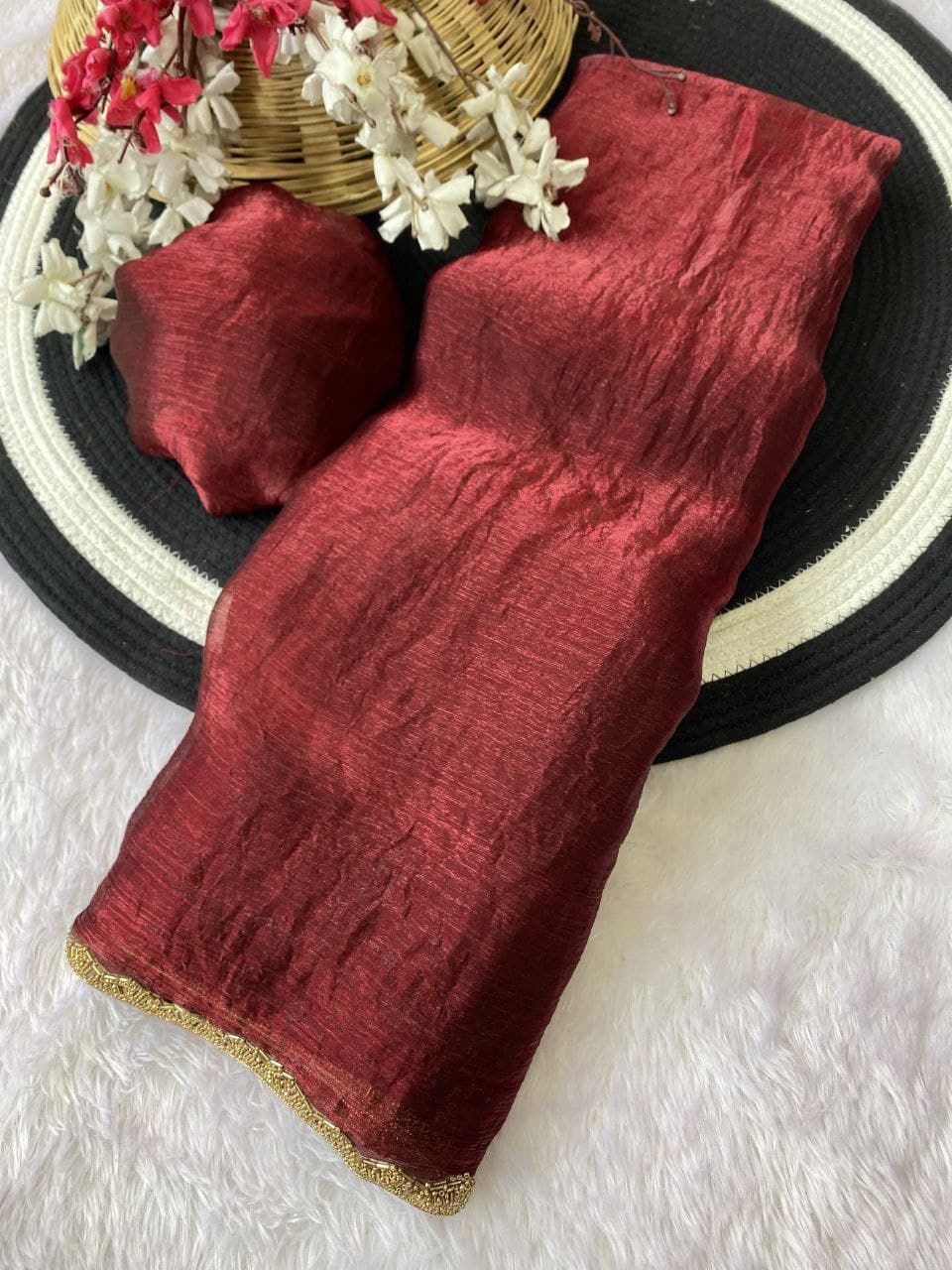 Party wear Metallic Silk Saree
