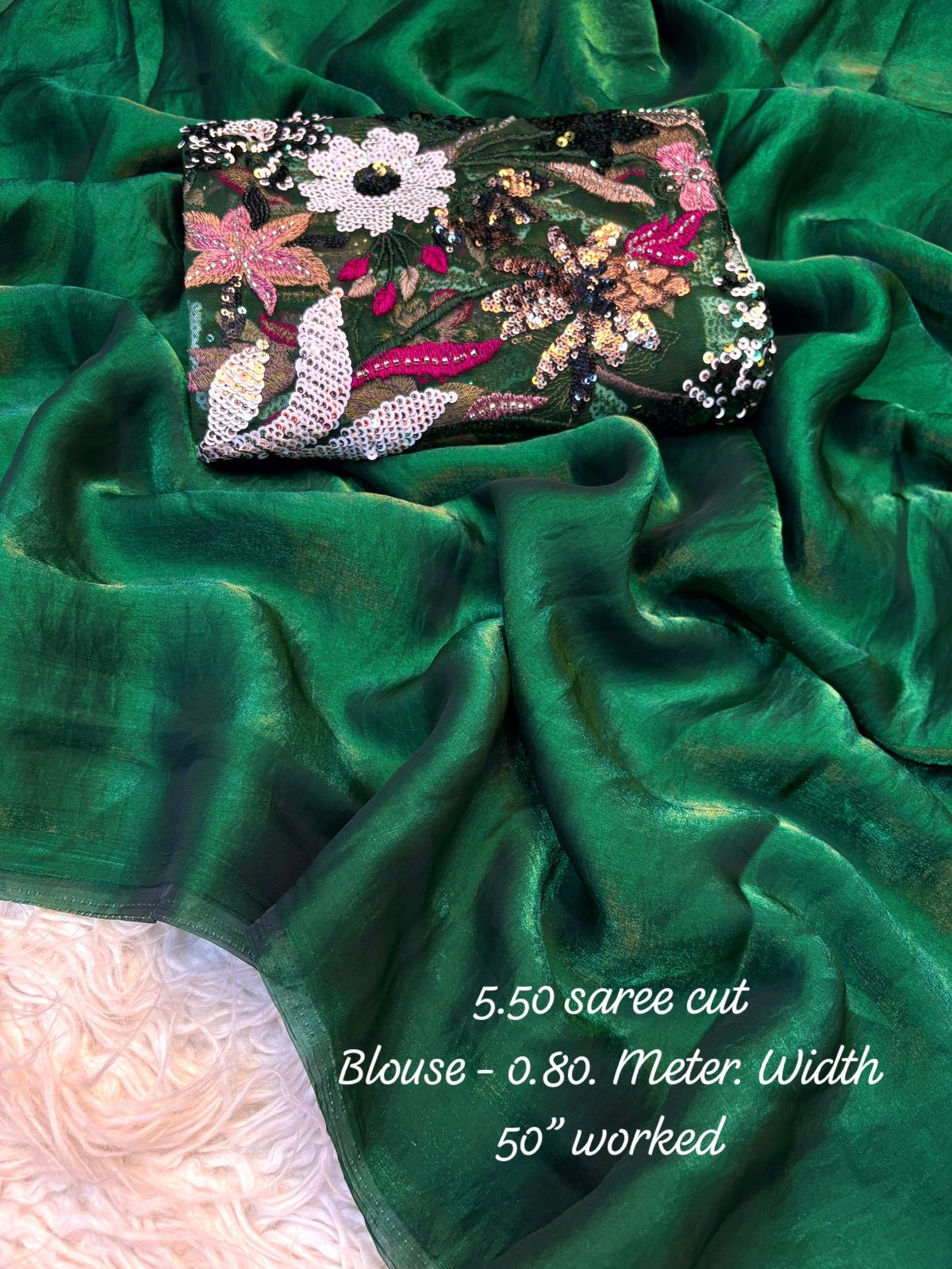 Soft Fendi Satin Silk Saree